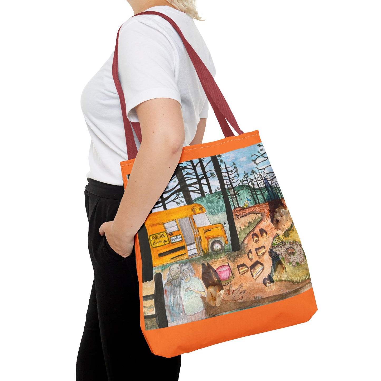 "Avatar Crystal Mine" Scenic Nature Tote Bag, Eco-Friendly Canvas Bag, Artsy Shopper’s Companion, Perfect Gift for Nature Lovers, Boho Style