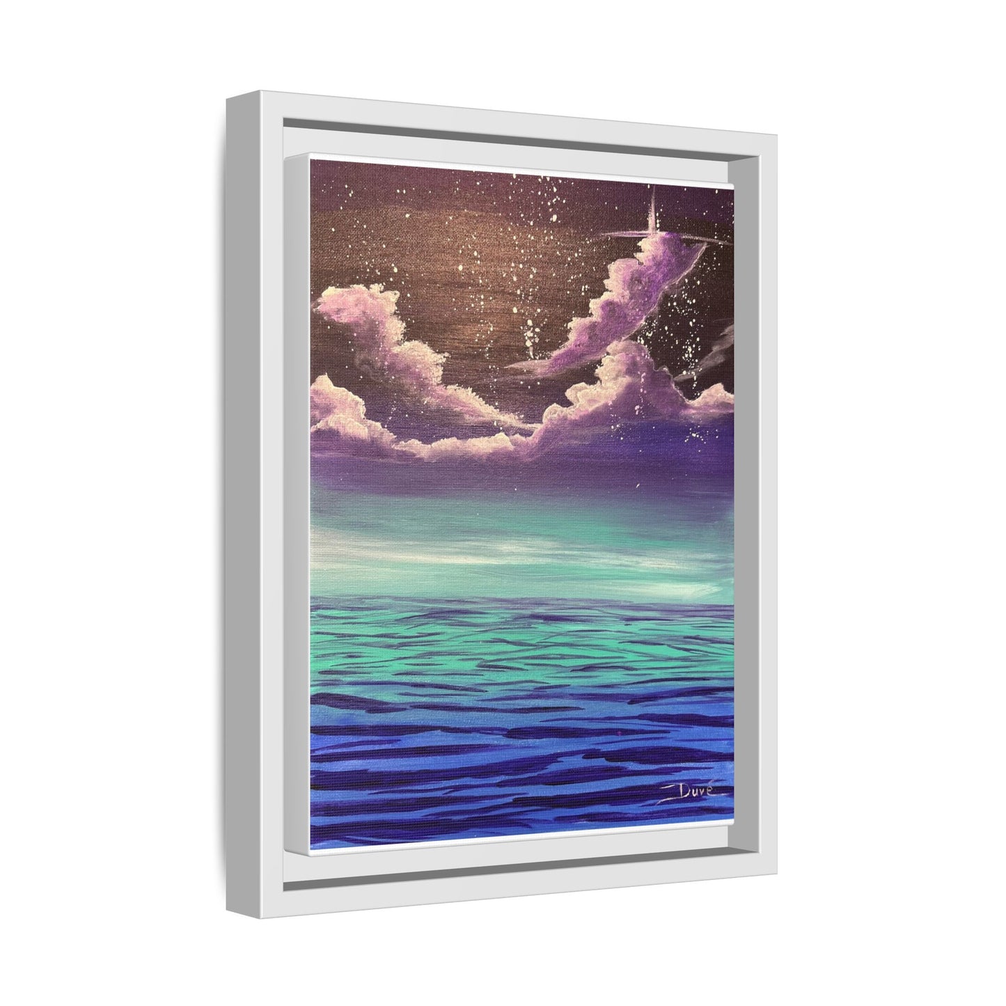Night Sky Matte Canvas, Framed (Multi-color)