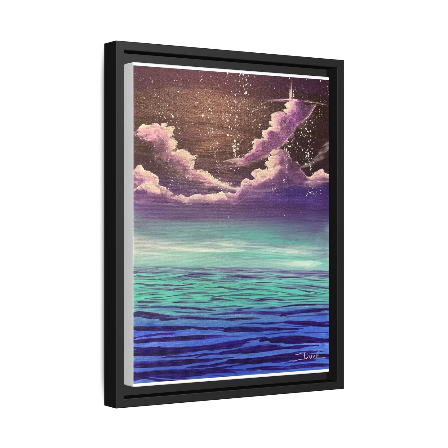 Night Sky Matte Canvas, Framed (Multi-color)
