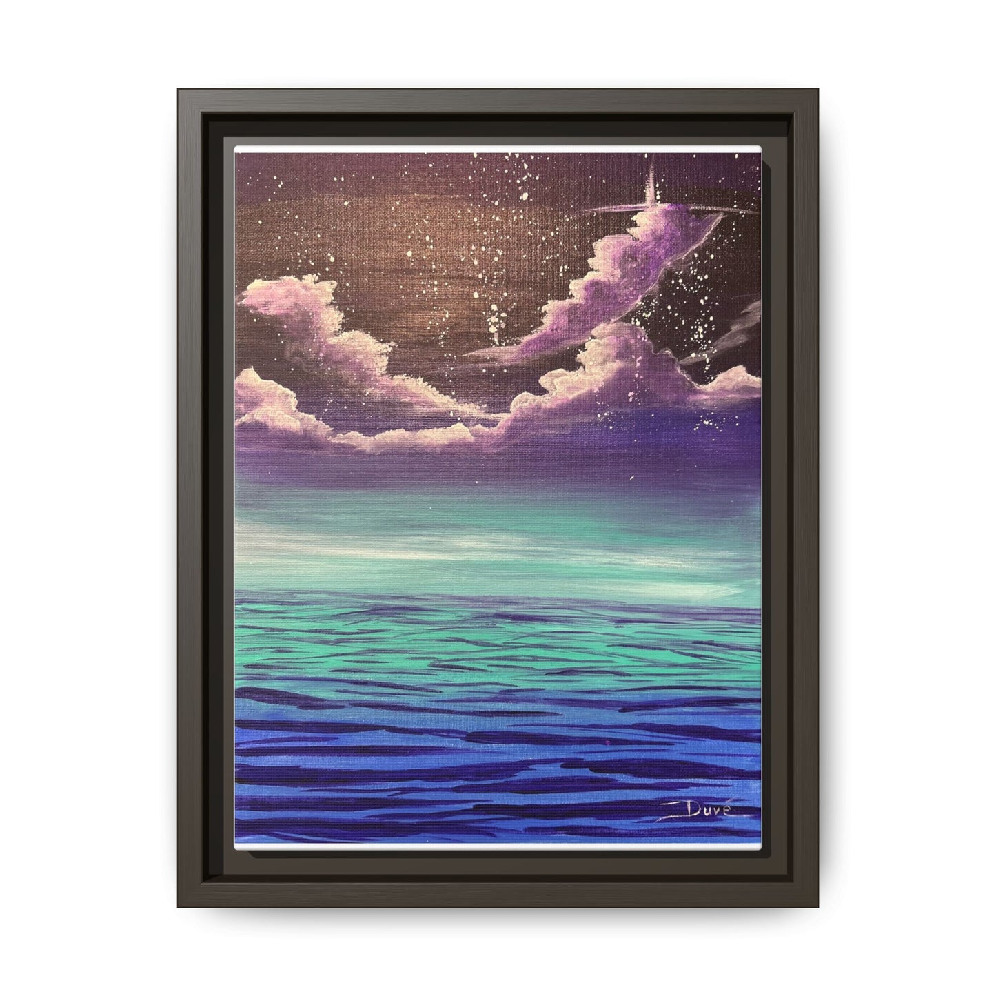 Night Sky Matte Canvas, Framed (Multi-color)