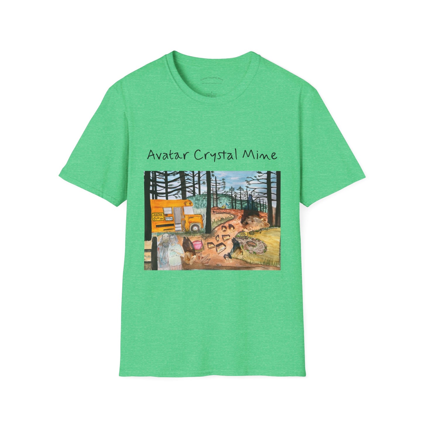 "Avatar Crystal Mine" Mother Nature-Inspired Graphic Tee, Cozy Casual Style for Nature Lovers, Perfect Gift for Earth Day, Hiking, Camping, and Everyday Wear