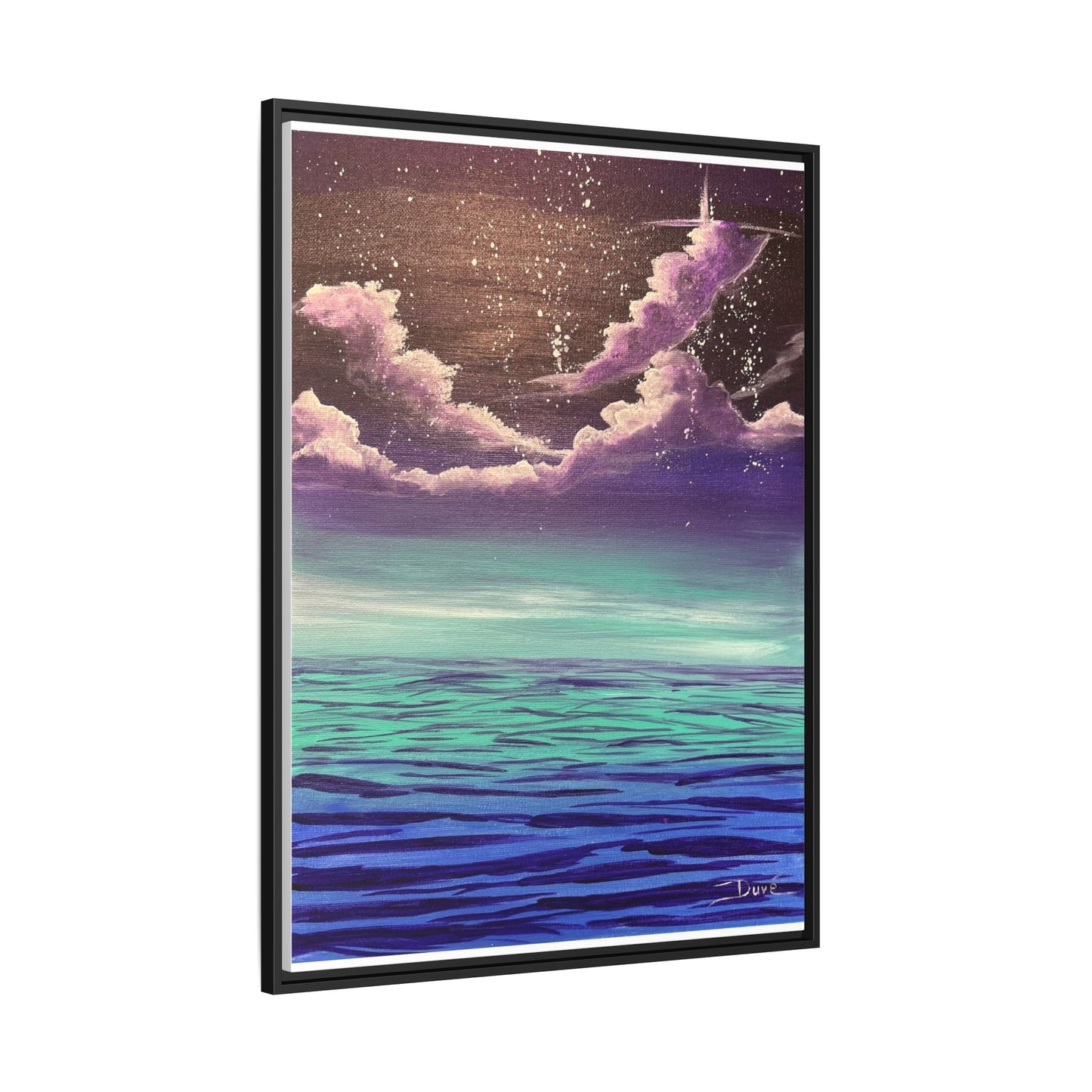 Night Sky Matte Canvas, Framed (Multi-color)