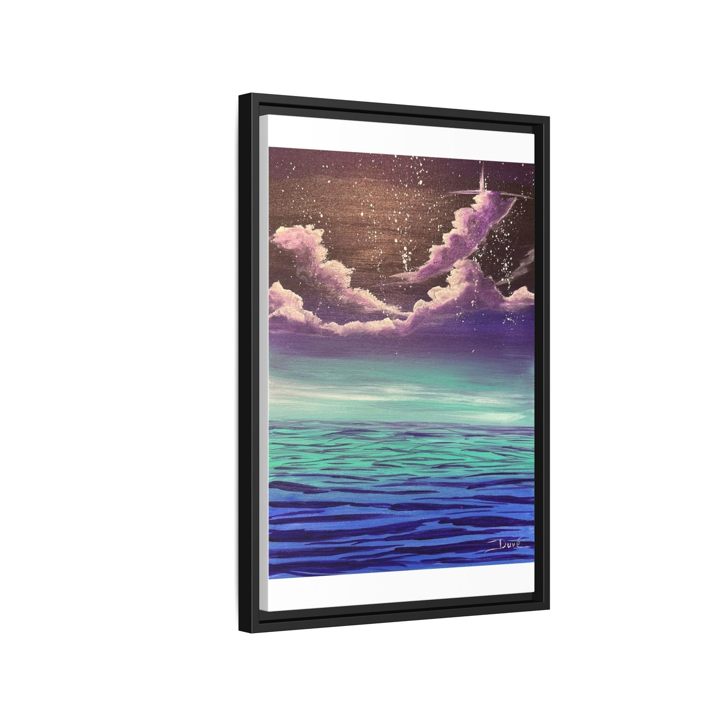 Night Sky Matte Canvas, Framed (Multi-color)