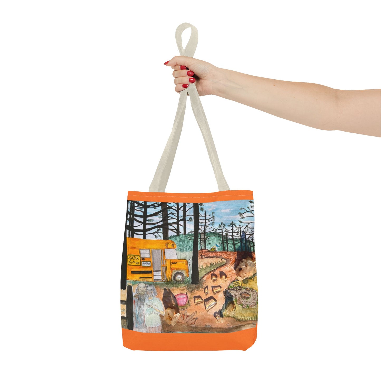 "Avatar Crystal Mine" Scenic Nature Tote Bag, Eco-Friendly Canvas Bag, Artsy Shopper’s Companion, Perfect Gift for Nature Lovers, Boho Style