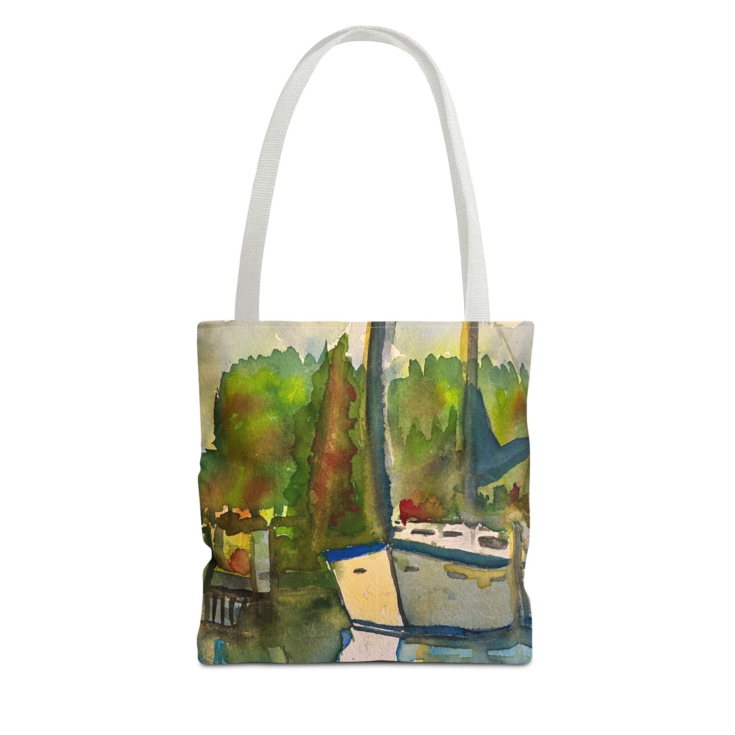 "Time to Sail Free" Watercolor Sailboat Tote Bag | Nautical Beach Bag, Bohemian Shopper, Eco-Friendly Canvas, Gift for Sailors, Summer Essentials
