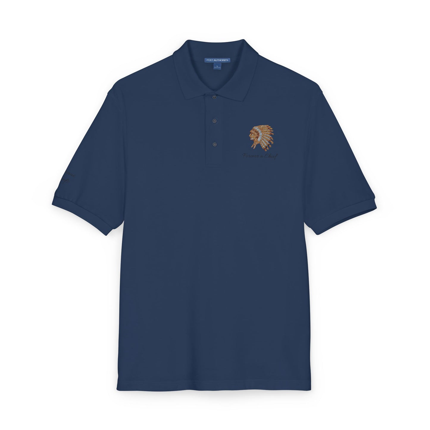 Forever a Saranac Chief - Stylish Unisex Embroidered Polo Shirt - Perfect for Casual Outings, Gift for Friends, Summer Events, Father's Day & Workwear