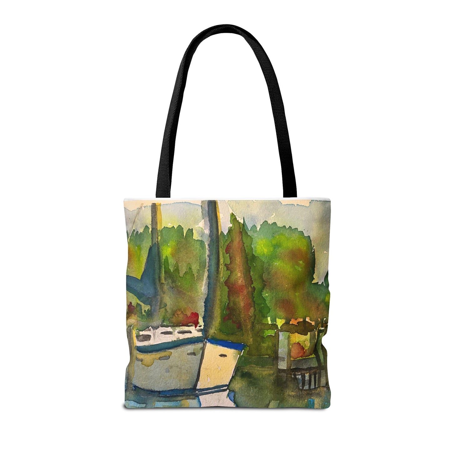 "Time to Sail Free" Watercolor Sailboat Tote Bag | Nautical Beach Bag, Bohemian Shopper, Eco-Friendly Canvas, Gift for Sailors, Summer Essentials