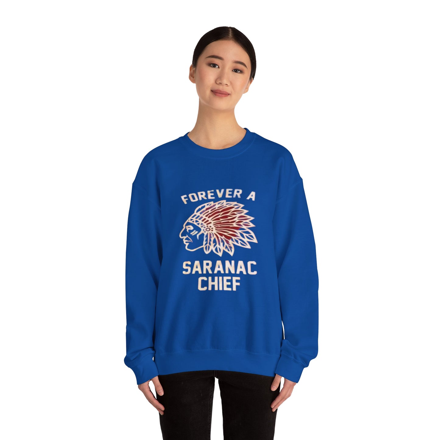 Forever a Saranac Chief Unisex Heavy Blend™ Crewneck Sweatshirt