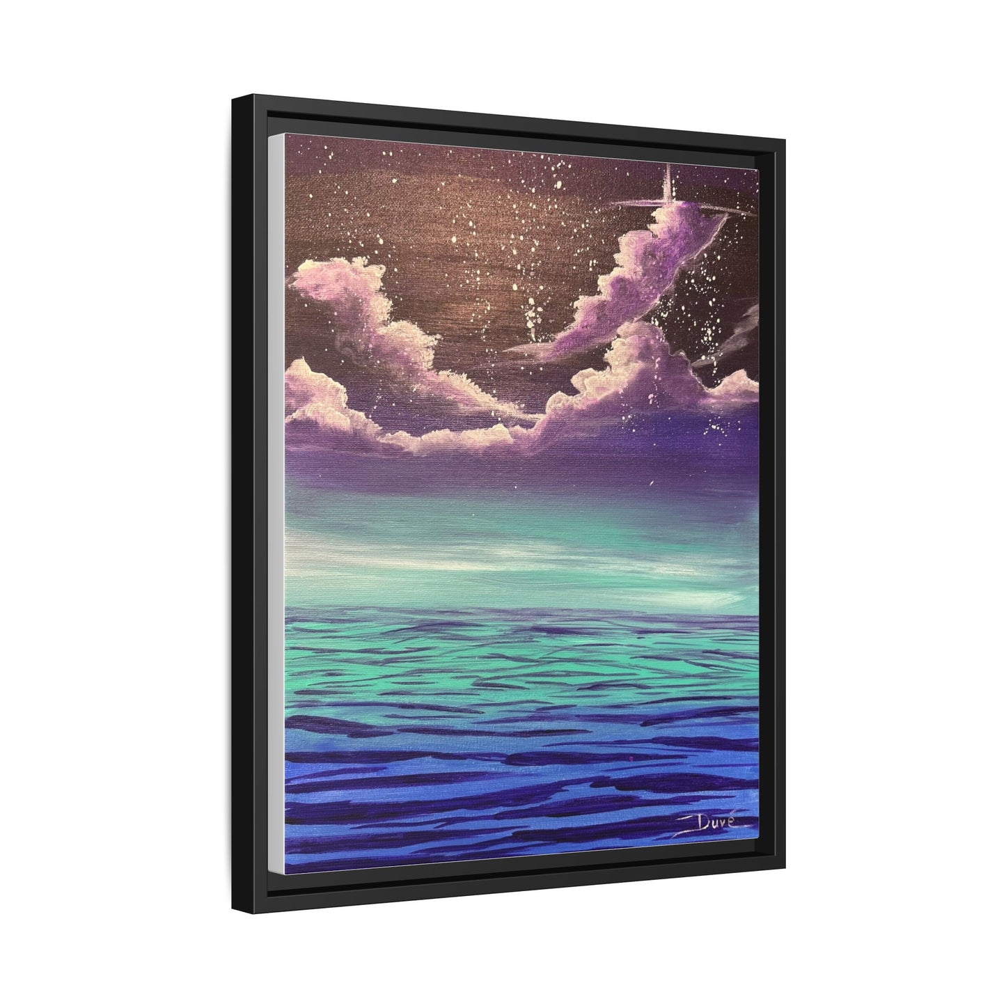 Night Sky Matte Canvas, Framed (Multi-color)