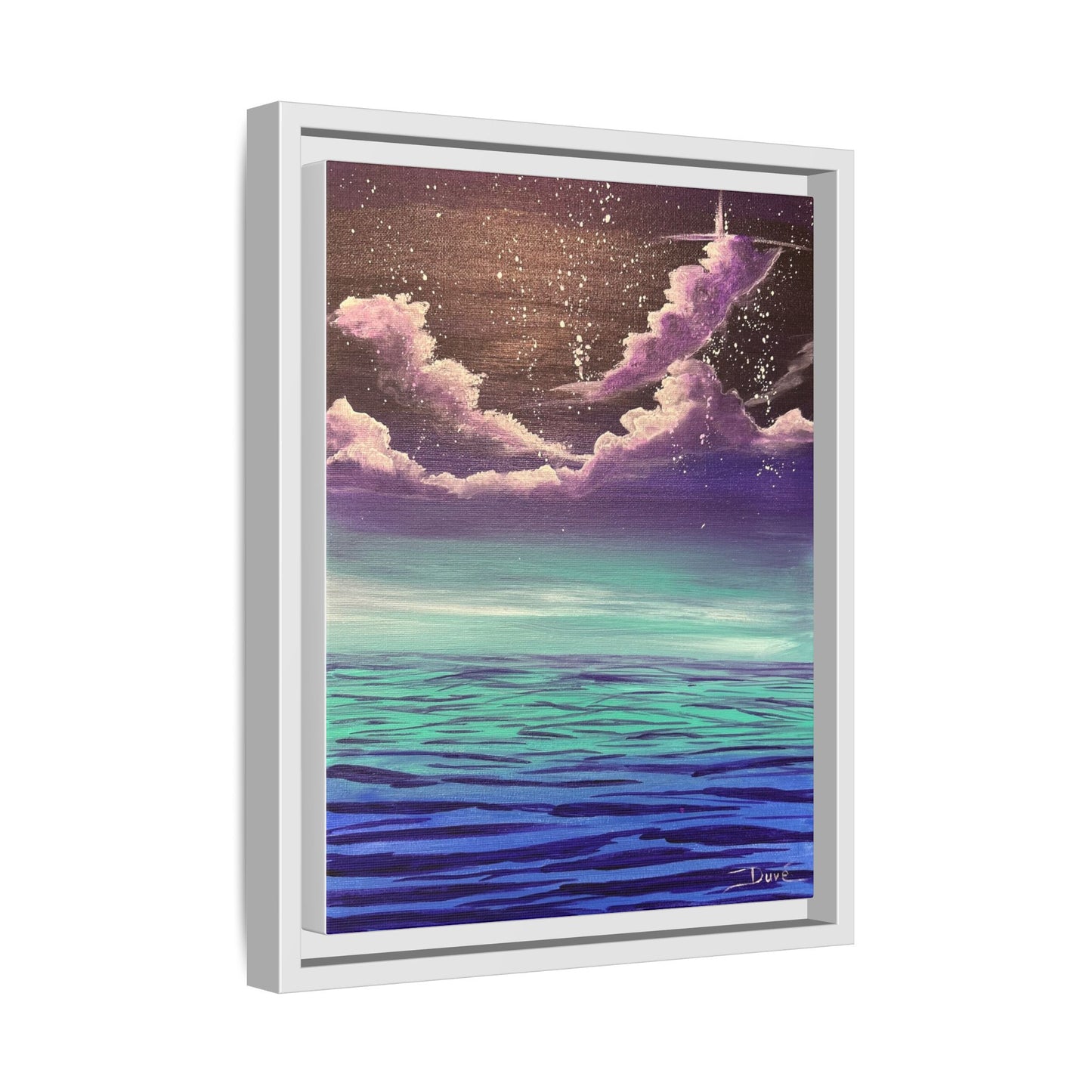 Night Sky Matte Canvas, Framed (Multi-color)