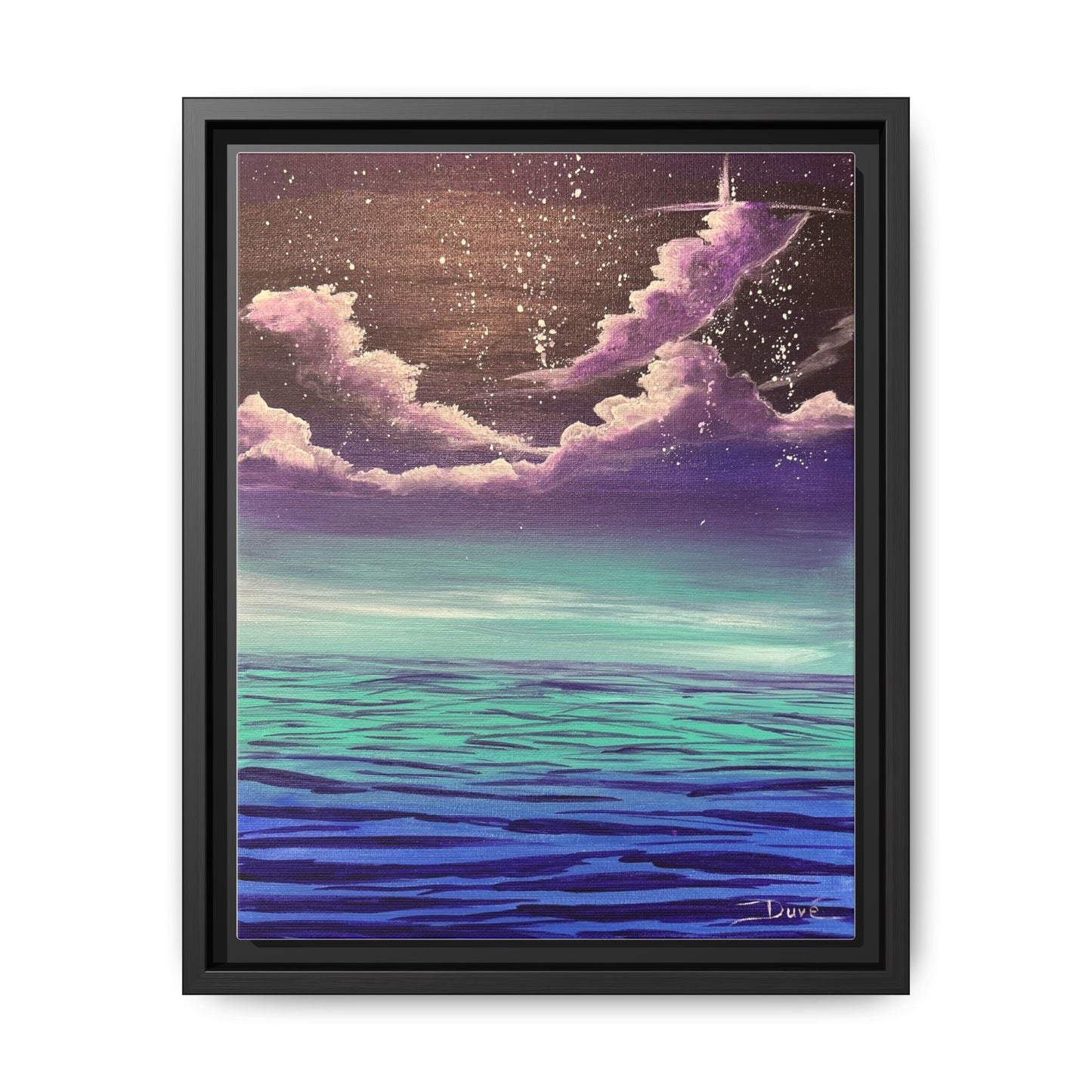 Night Sky Matte Canvas, Framed (Multi-color)
