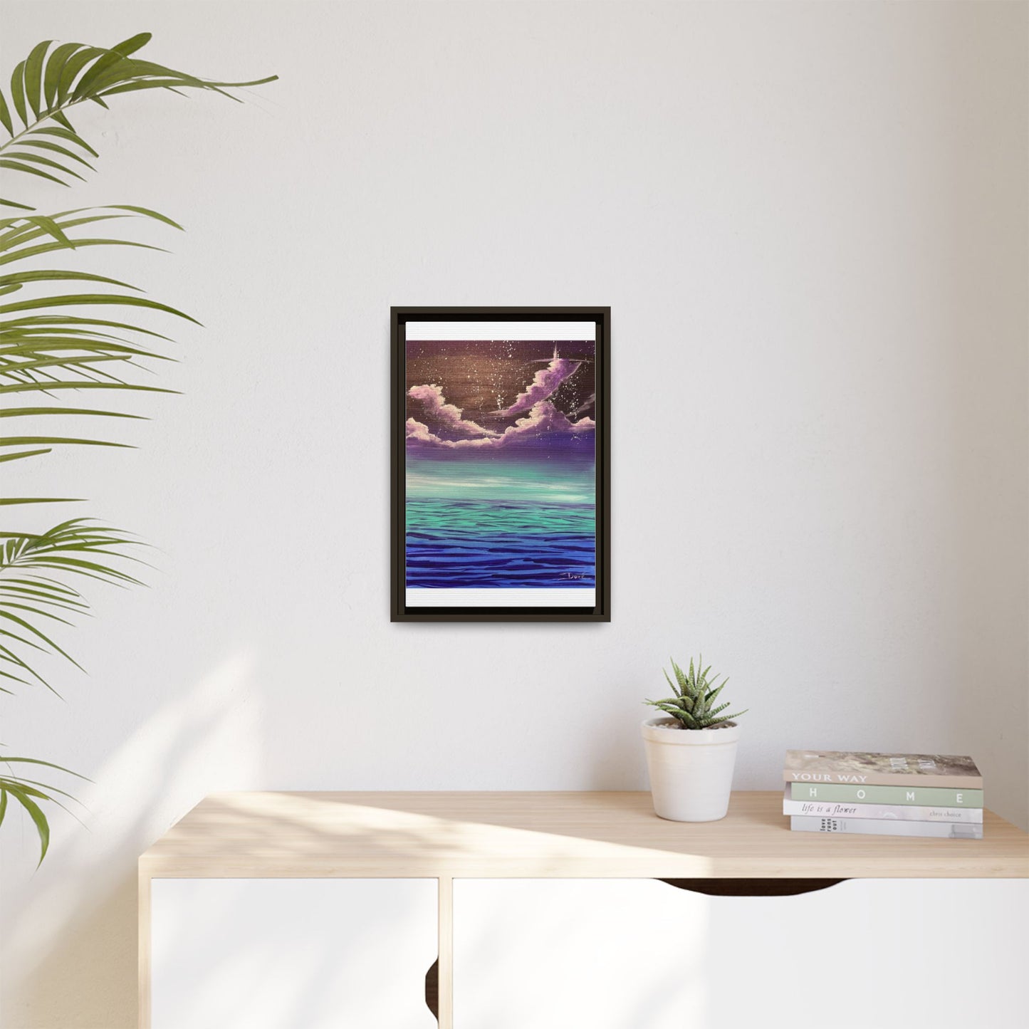 Night Sky Matte Canvas, Framed (Multi-color)