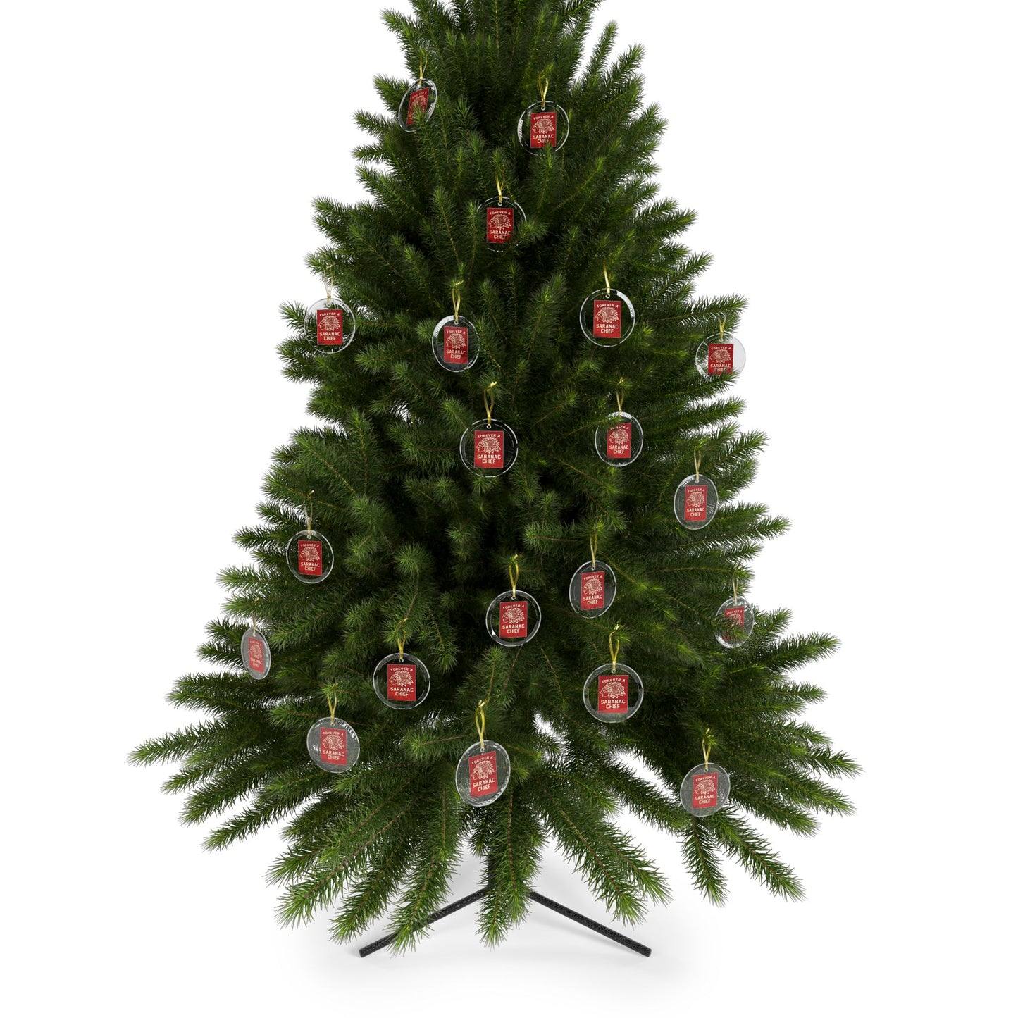 Forever a Saranac Chief Glass Ornaments