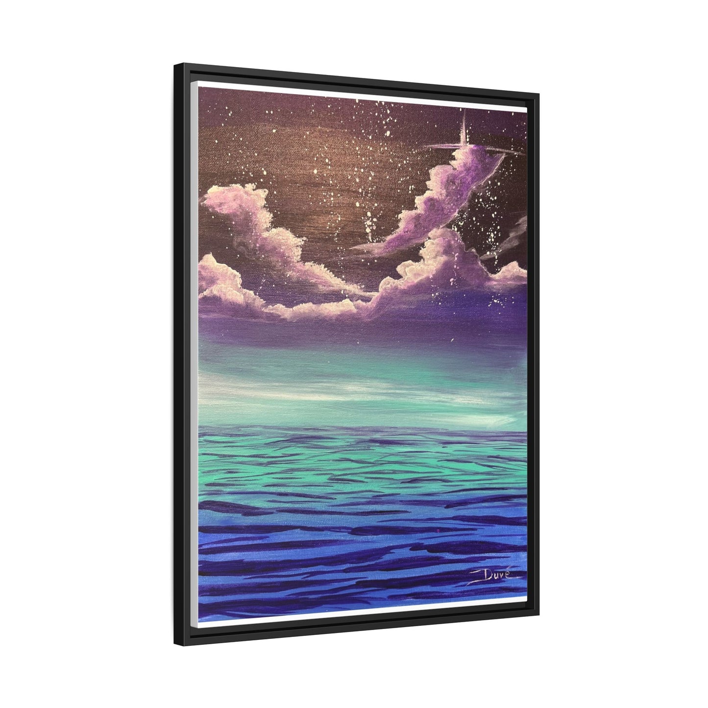 Night Sky Matte Canvas, Framed (Multi-color)