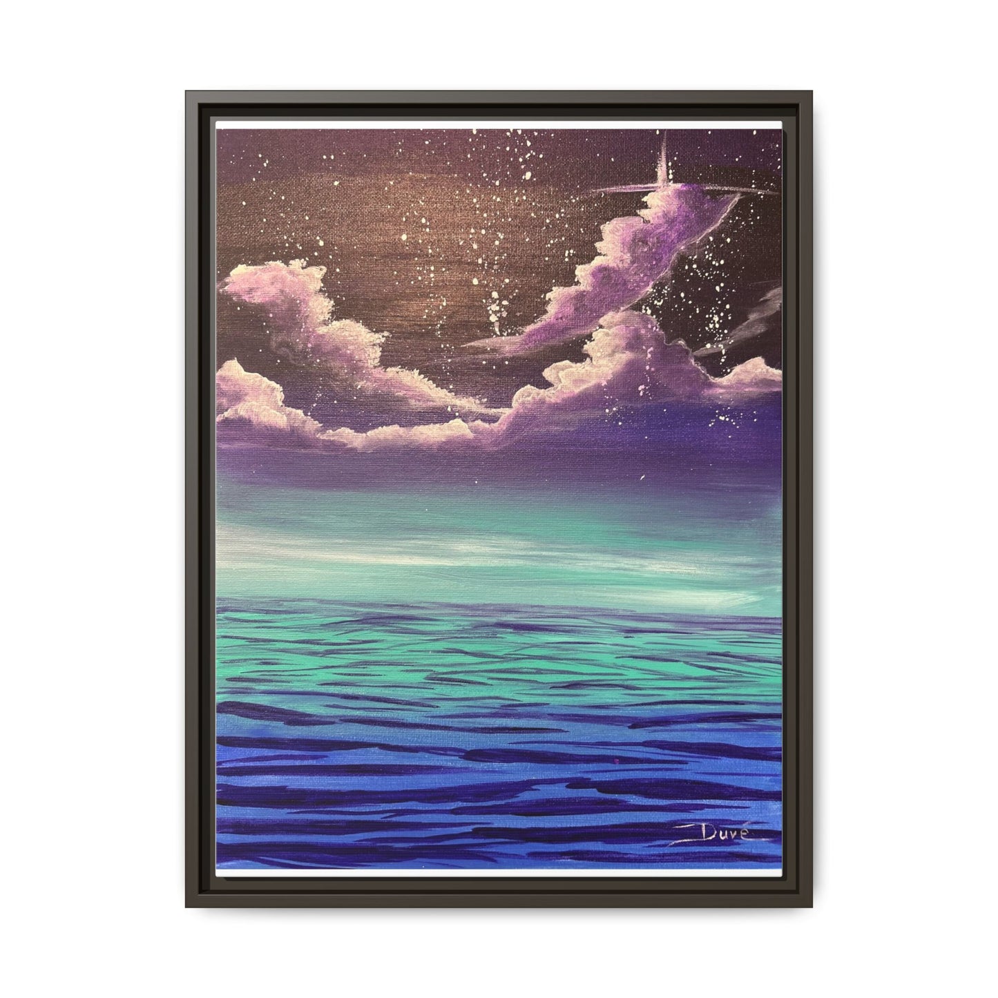 Night Sky Matte Canvas, Framed (Multi-color)