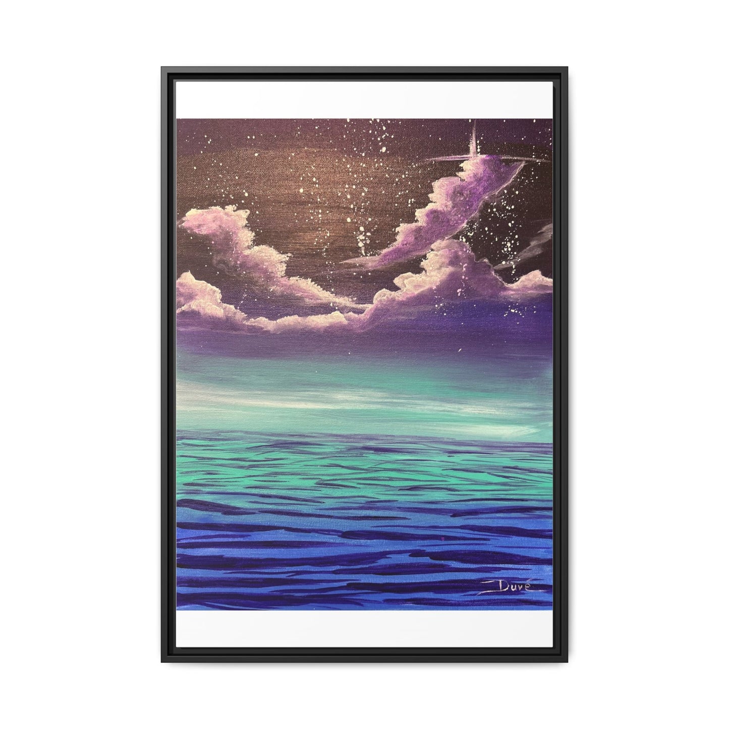 Night Sky Matte Canvas, Framed (Multi-color)