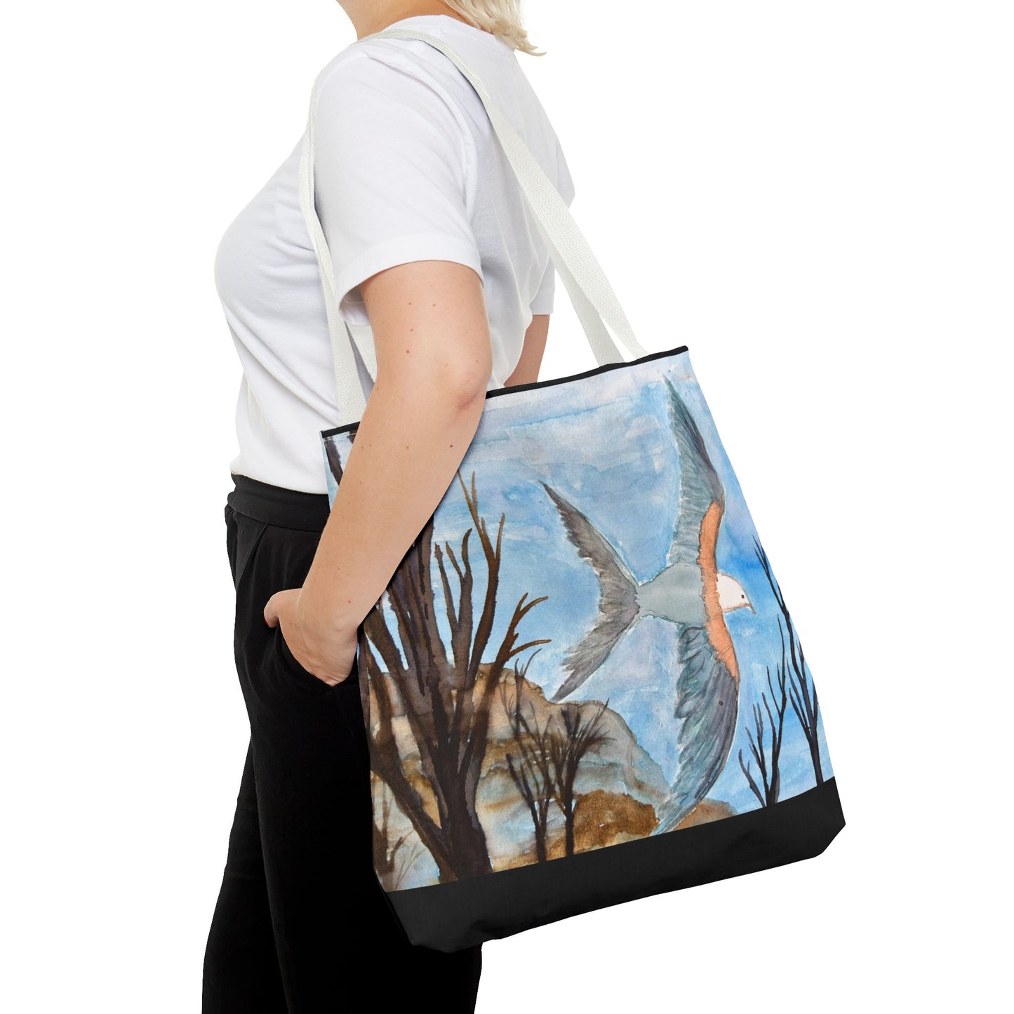 Elegant Bird Design Tote Bag, Nature Lover's Gift, Eco-Friendly Shopping Bag, Unique Art Tote, Everyday Carryall Bag
