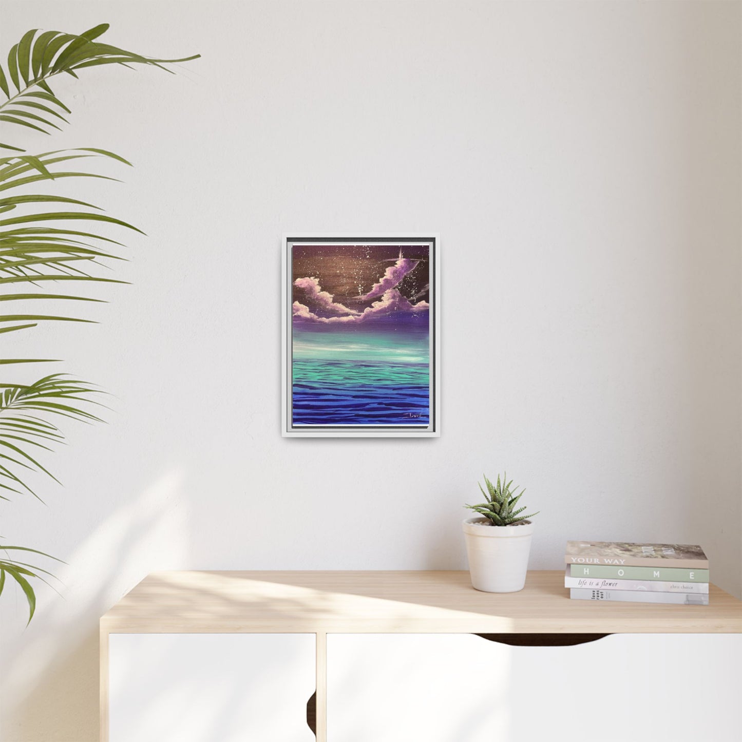Night Sky Matte Canvas, Framed (Multi-color)