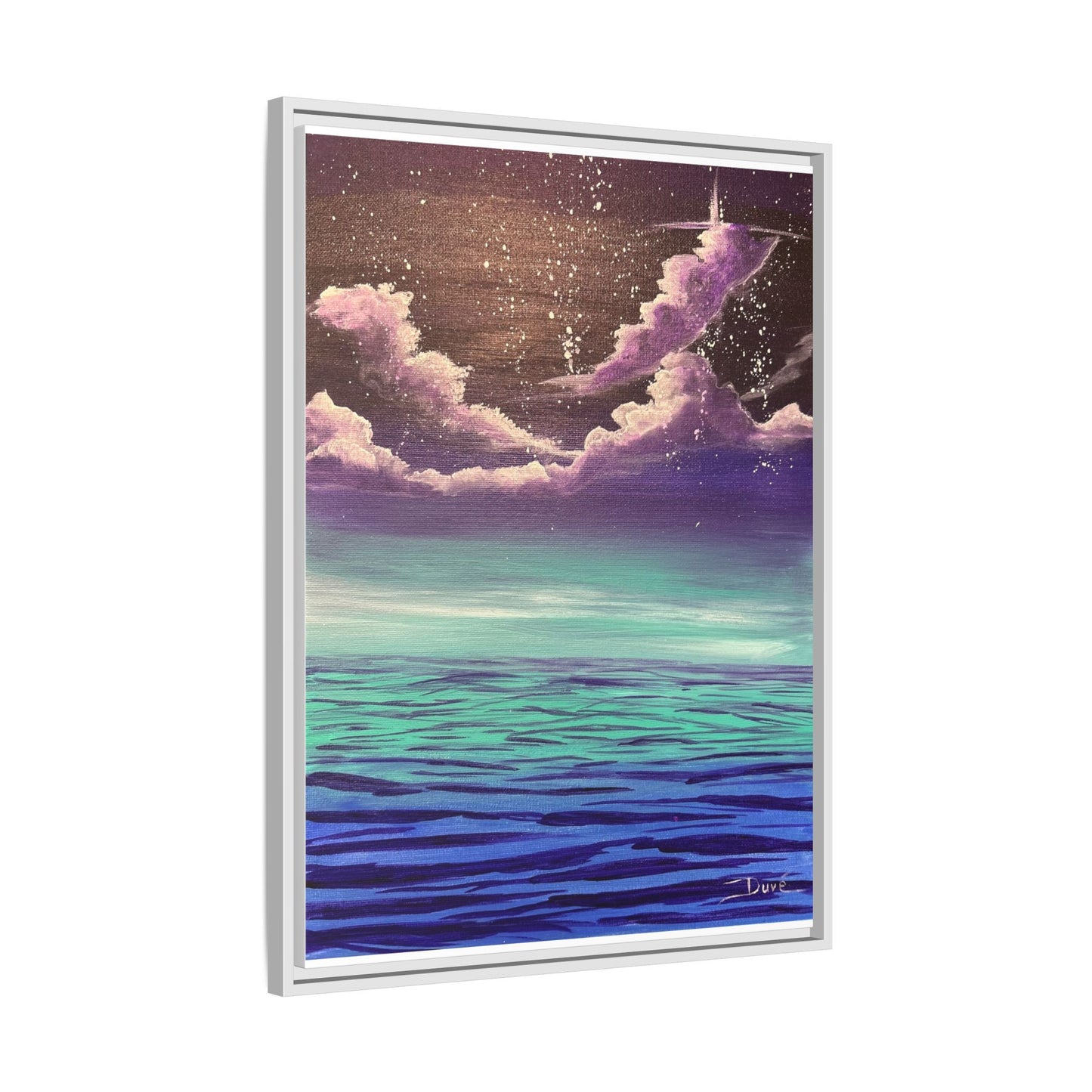 Night Sky Matte Canvas, Framed (Multi-color)