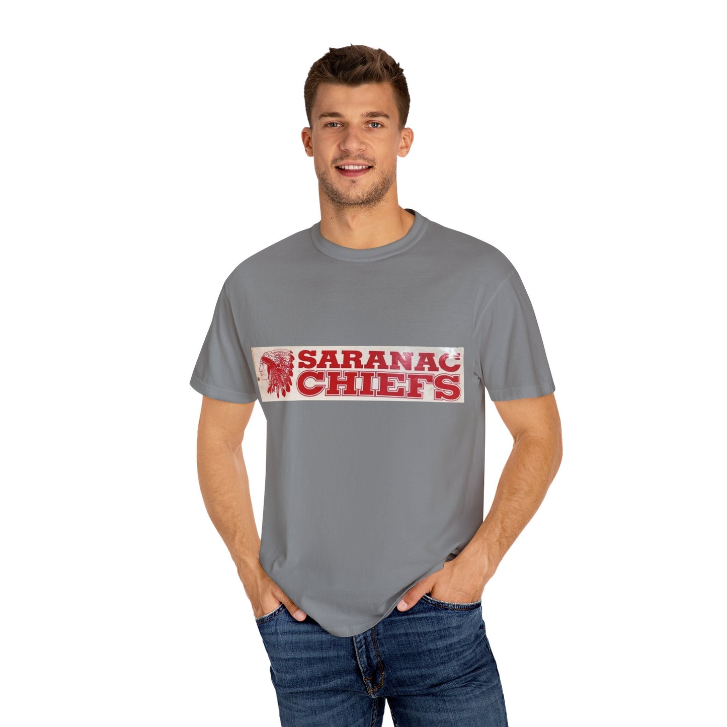 Vintage Garment-Dyed T-shirt "Forever a Saranac Chief"