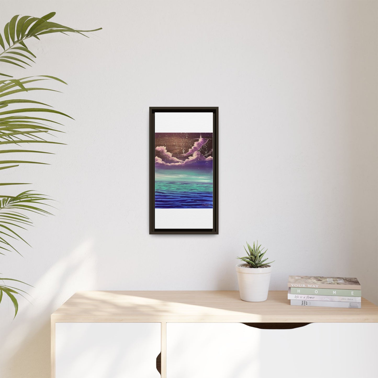 Night Sky Matte Canvas, Framed (Multi-color)