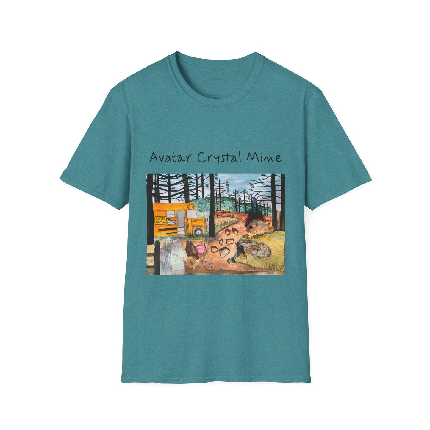 "Avatar Crystal Mine" Mother Nature-Inspired Graphic Tee, Cozy Casual Style for Nature Lovers, Perfect Gift for Earth Day, Hiking, Camping, and Everyday Wear