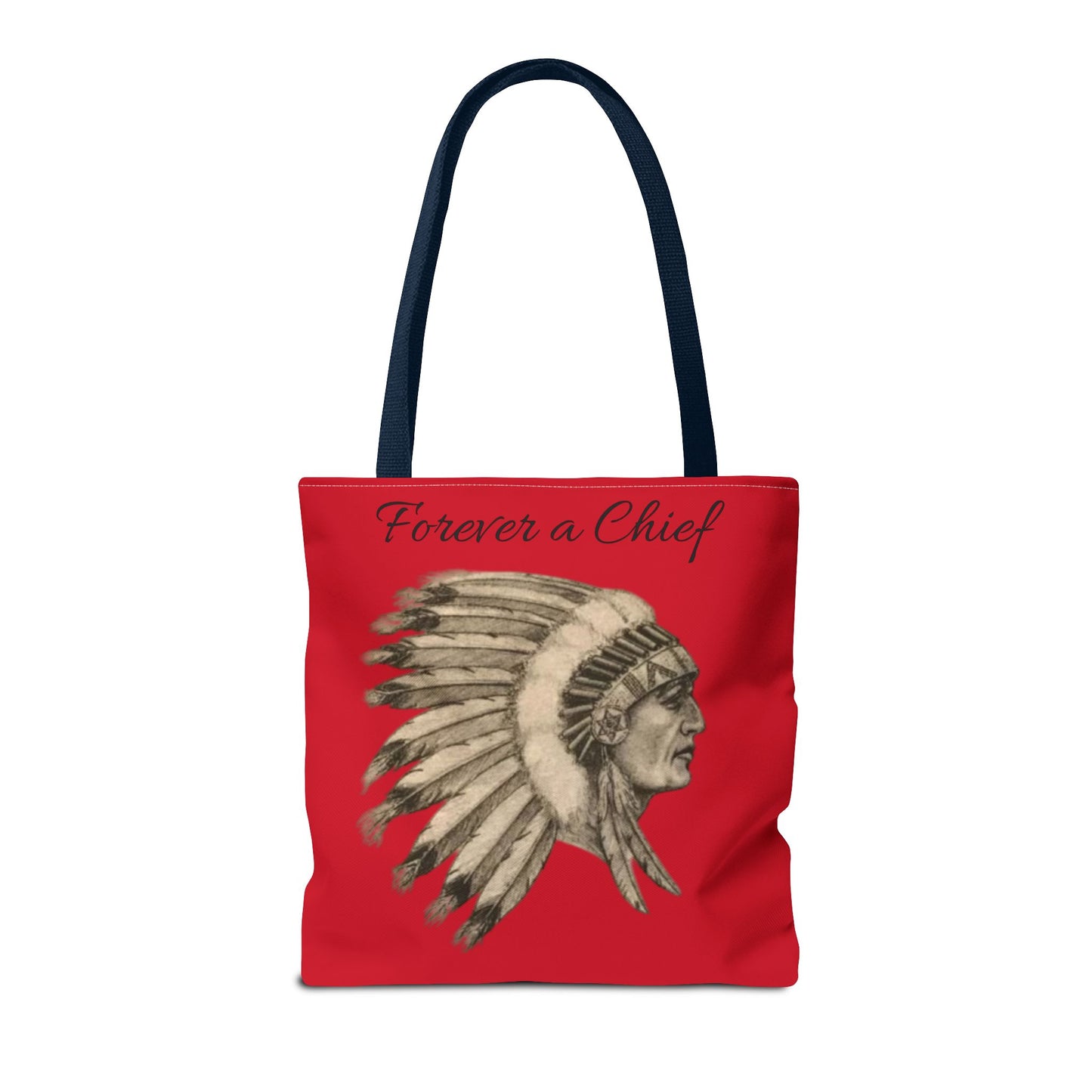 Forever a Chief Tote Bag, School Spirit Bag, Red Tote for Students, Eco-Friendly Shopping Bag, College Travel Tote