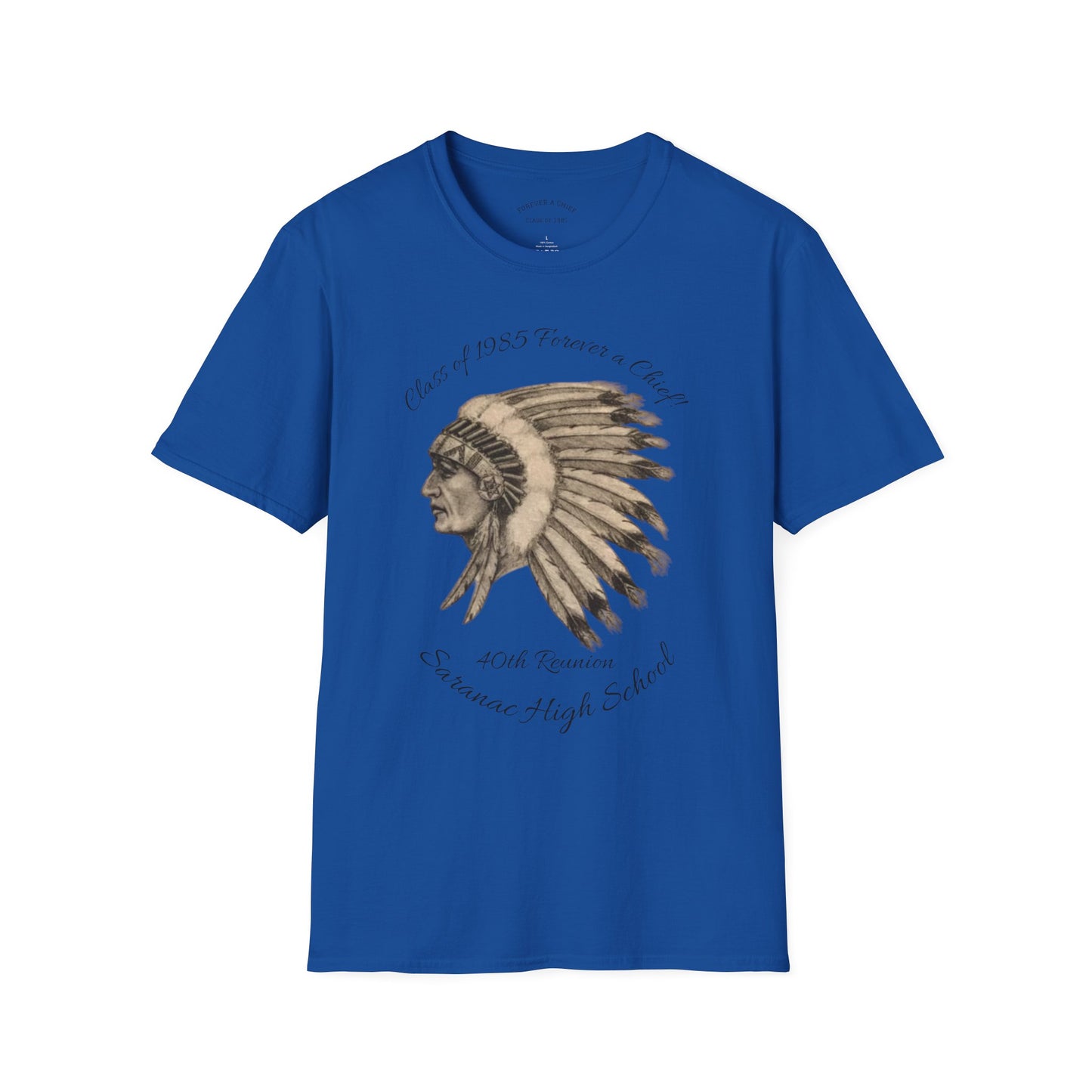 Saranac Chiefs Class of '85 Reunion Unisex T-Shirt - Nostalgic College Tee, Class of 1985 Spirit Wear, Forever a Chief Apparel, Vintage Fan Top