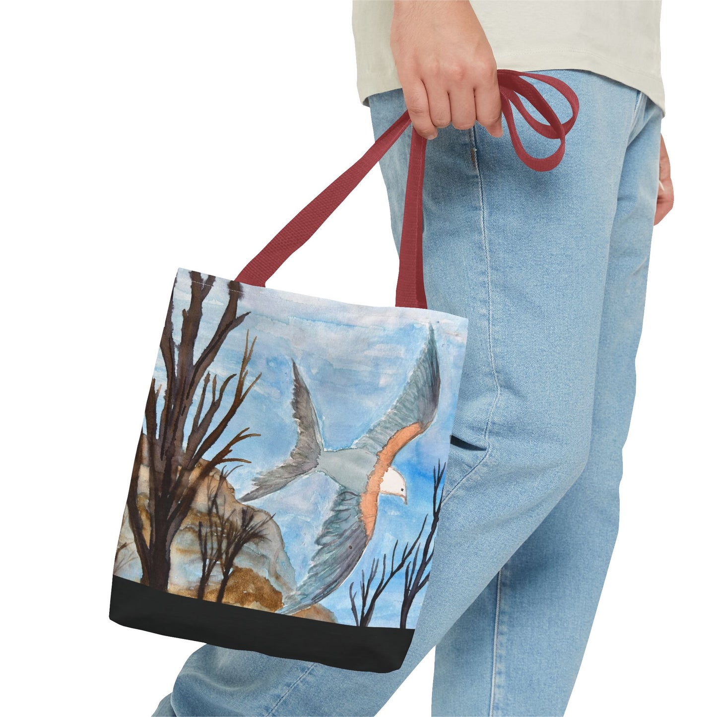 Elegant Bird Design Tote Bag, Nature Lover's Gift, Eco-Friendly Shopping Bag, Unique Art Tote, Everyday Carryall Bag