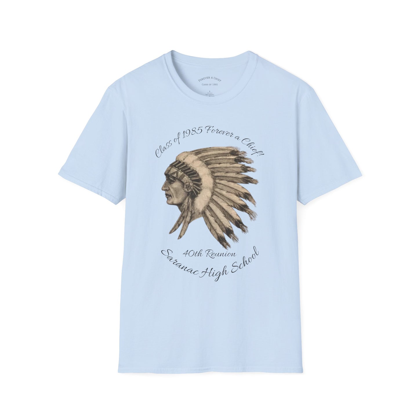 Saranac Chiefs Class of '85 Reunion Unisex T-Shirt - Nostalgic College Tee, Class of 1985 Spirit Wear, Forever a Chief Apparel, Vintage Fan Top