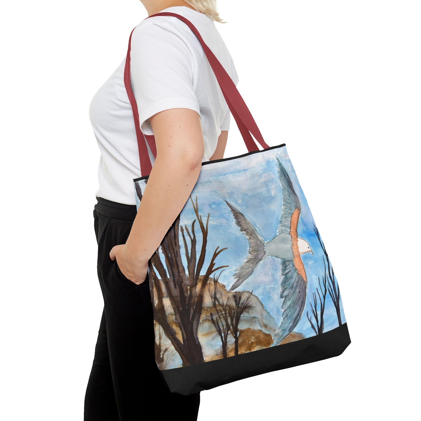 Elegant Bird Design Tote Bag, Nature Lover's Gift, Eco-Friendly Shopping Bag, Unique Art Tote, Everyday Carryall Bag