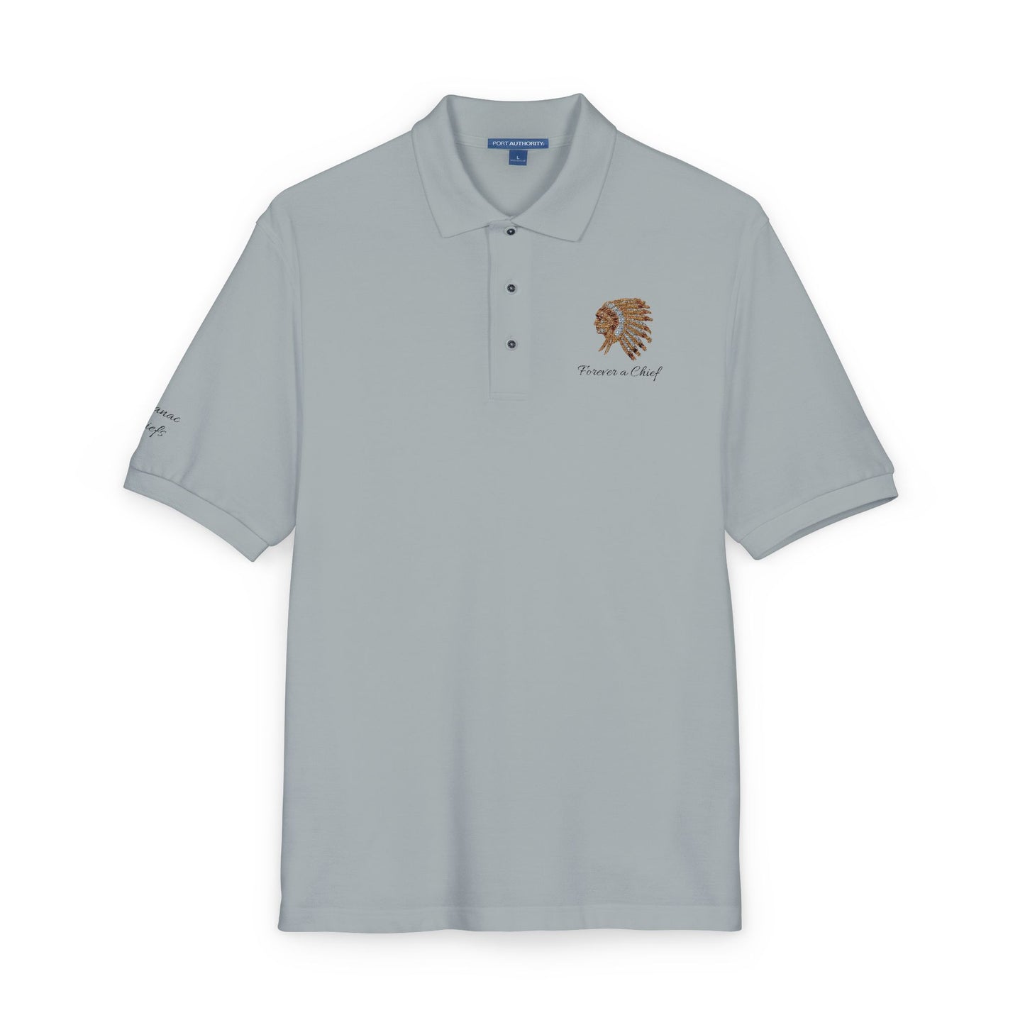 Forever a Saranac Chief - Stylish Unisex Embroidered Polo Shirt - Perfect for Casual Outings, Gift for Friends, Summer Events, Father's Day & Workwear