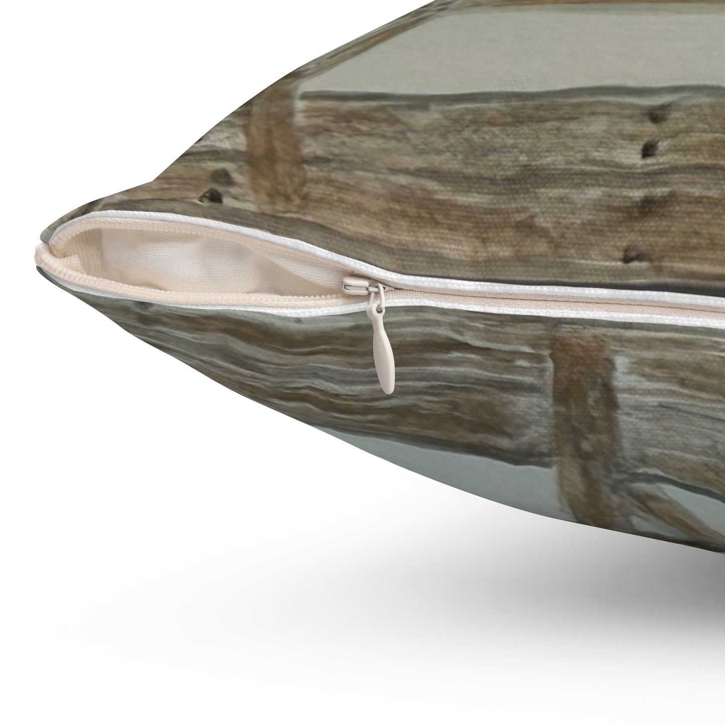 Pelican Bench Spun Polyester Square Pillow