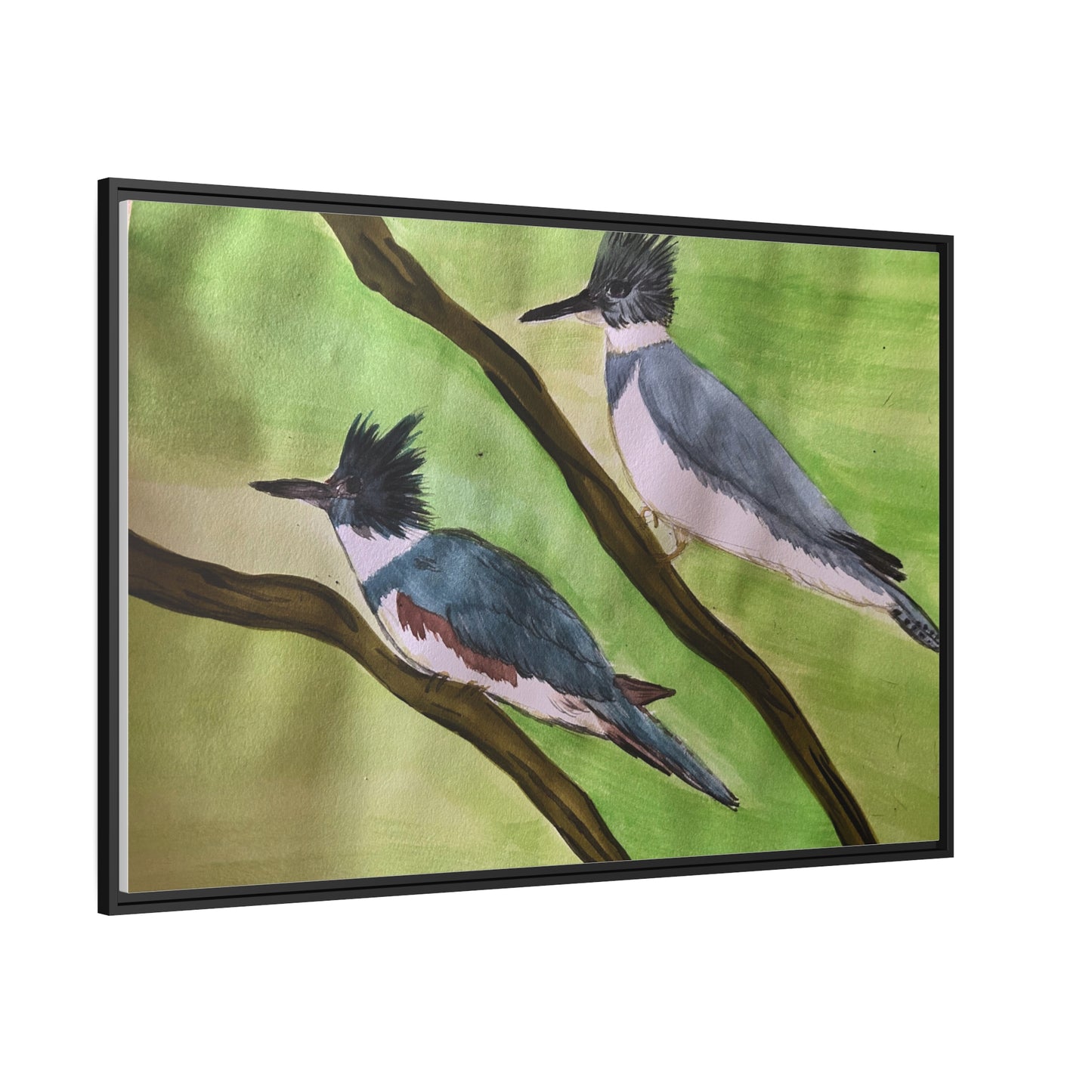 Belted King Fisher Matte Canvas, Black Frame