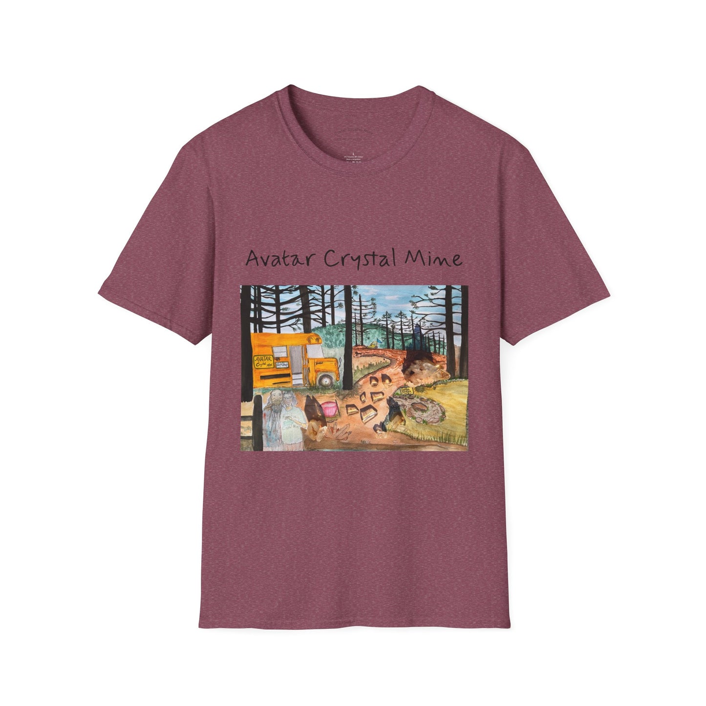 "Avatar Crystal Mine" Mother Nature-Inspired Graphic Tee, Cozy Casual Style for Nature Lovers, Perfect Gift for Earth Day, Hiking, Camping, and Everyday Wear