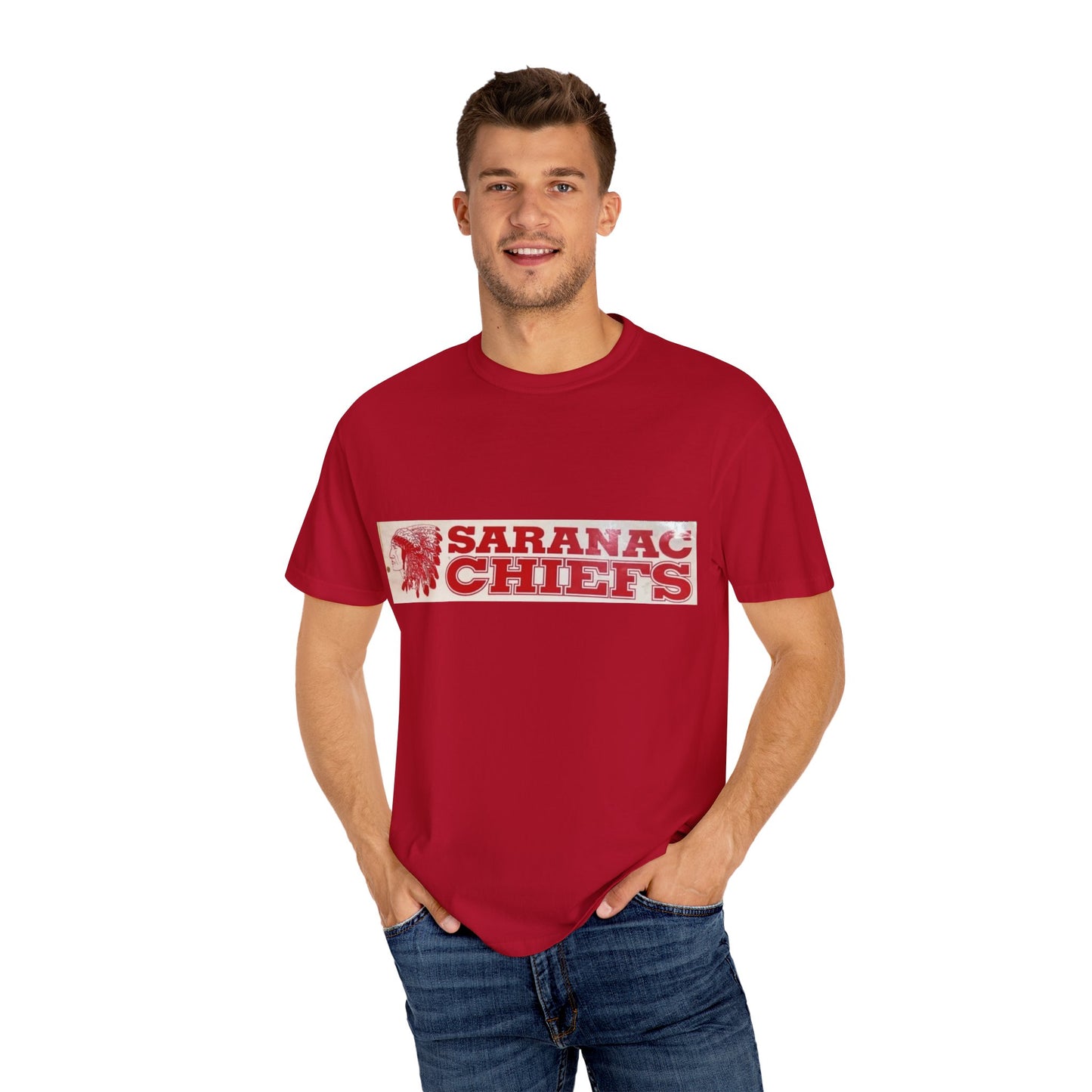 Vintage Garment-Dyed T-shirt "Forever a Saranac Chief"
