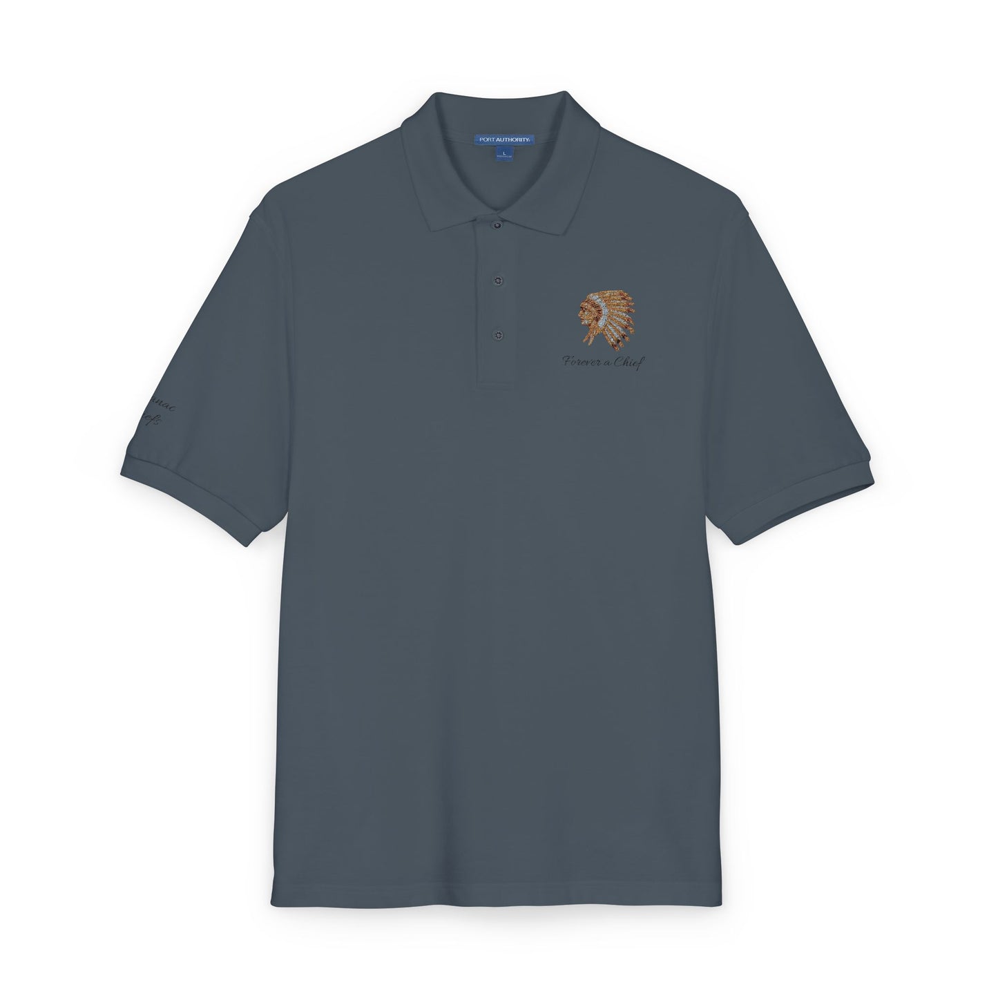 Forever a Saranac Chief - Stylish Unisex Embroidered Polo Shirt - Perfect for Casual Outings, Gift for Friends, Summer Events, Father's Day & Workwear