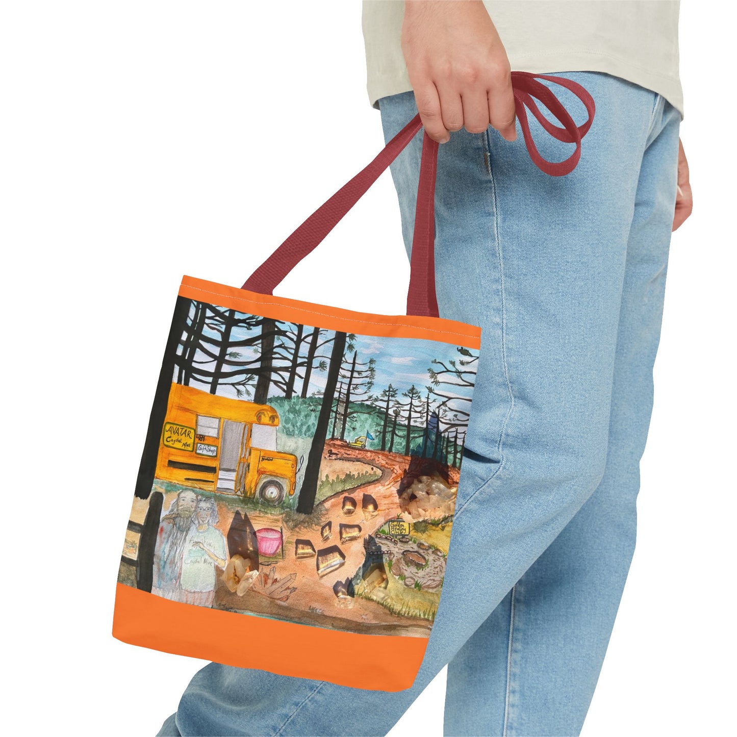 "Avatar Crystal Mine" Scenic Nature Tote Bag, Eco-Friendly Canvas Bag, Artsy Shopper’s Companion, Perfect Gift for Nature Lovers, Boho Style