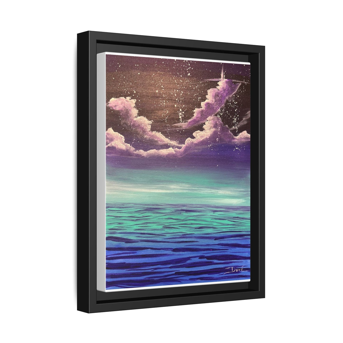 Night Sky Matte Canvas, Framed (Multi-color)