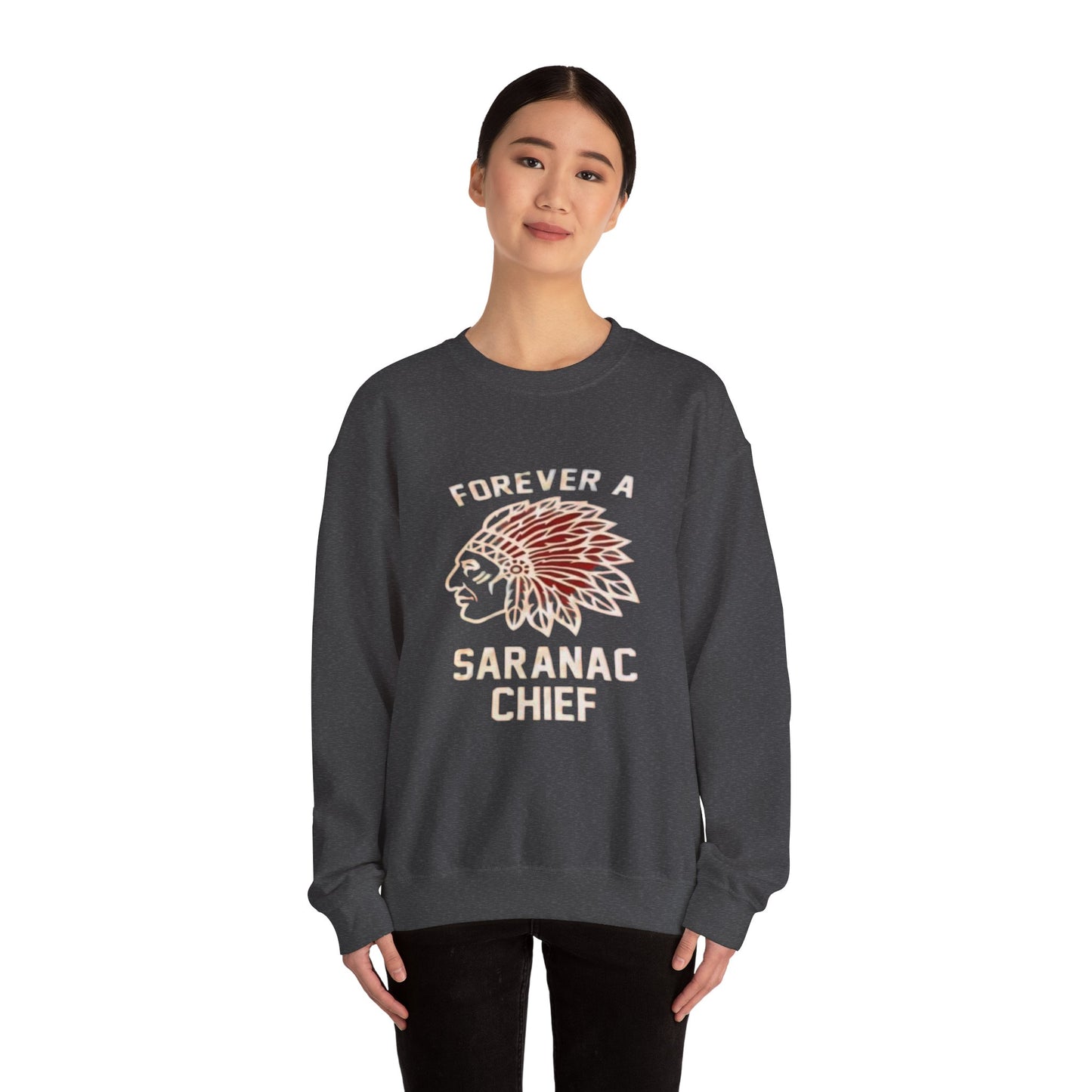 Forever a Saranac Chief Unisex Heavy Blend™ Crewneck Sweatshirt