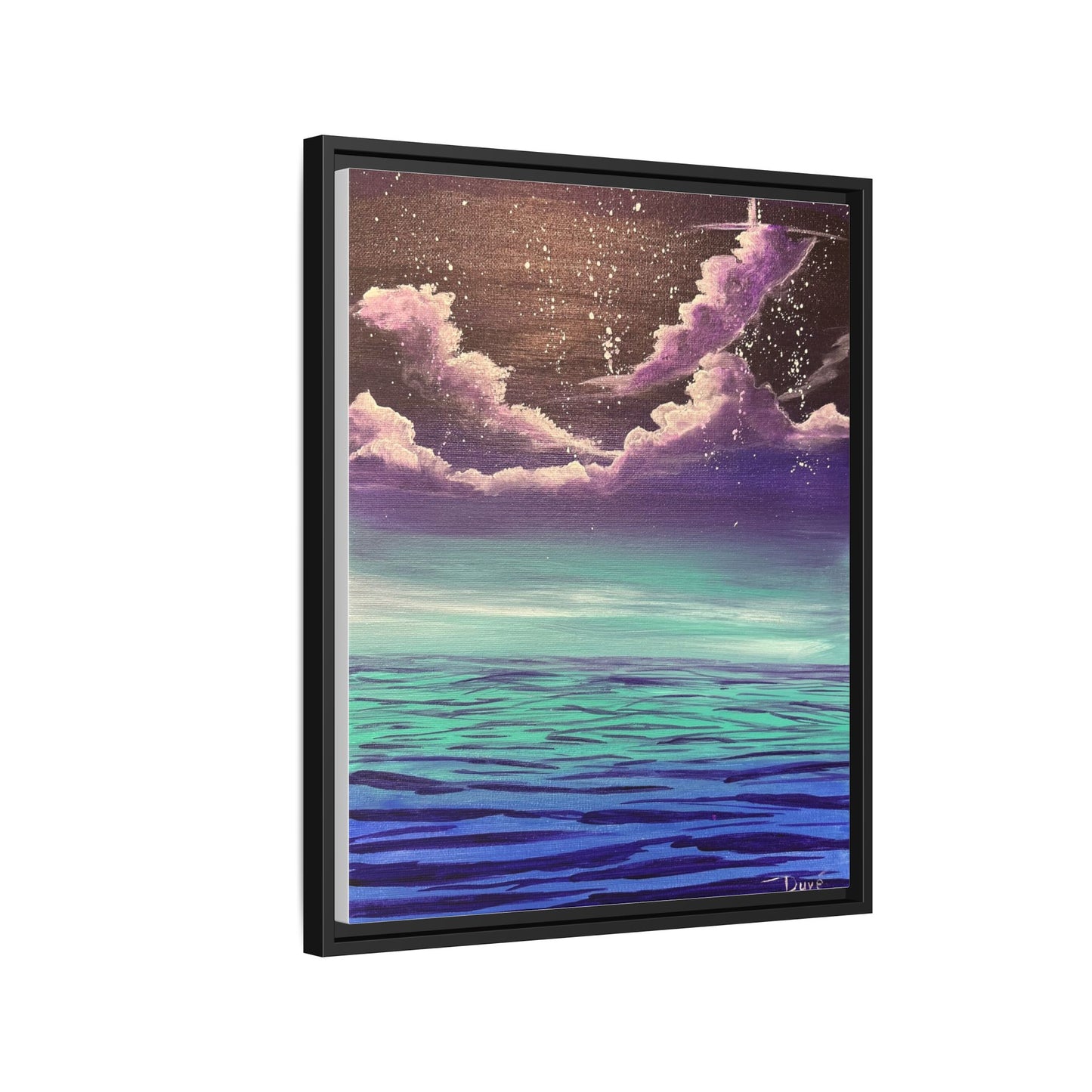 Night Sky Matte Canvas, Framed (Multi-color)
