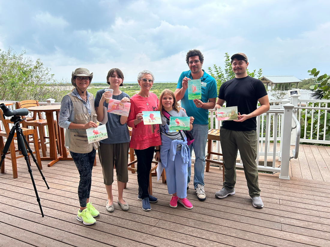 Teaching Young Birders to Paint Roseate Spoonbills: Lessons in Happy Accidents
