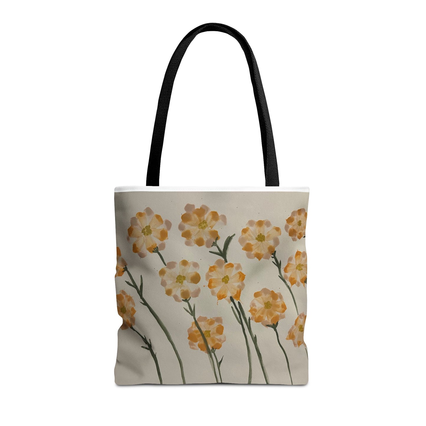 Yellow Orange Flowers Tote Bag (AOP)