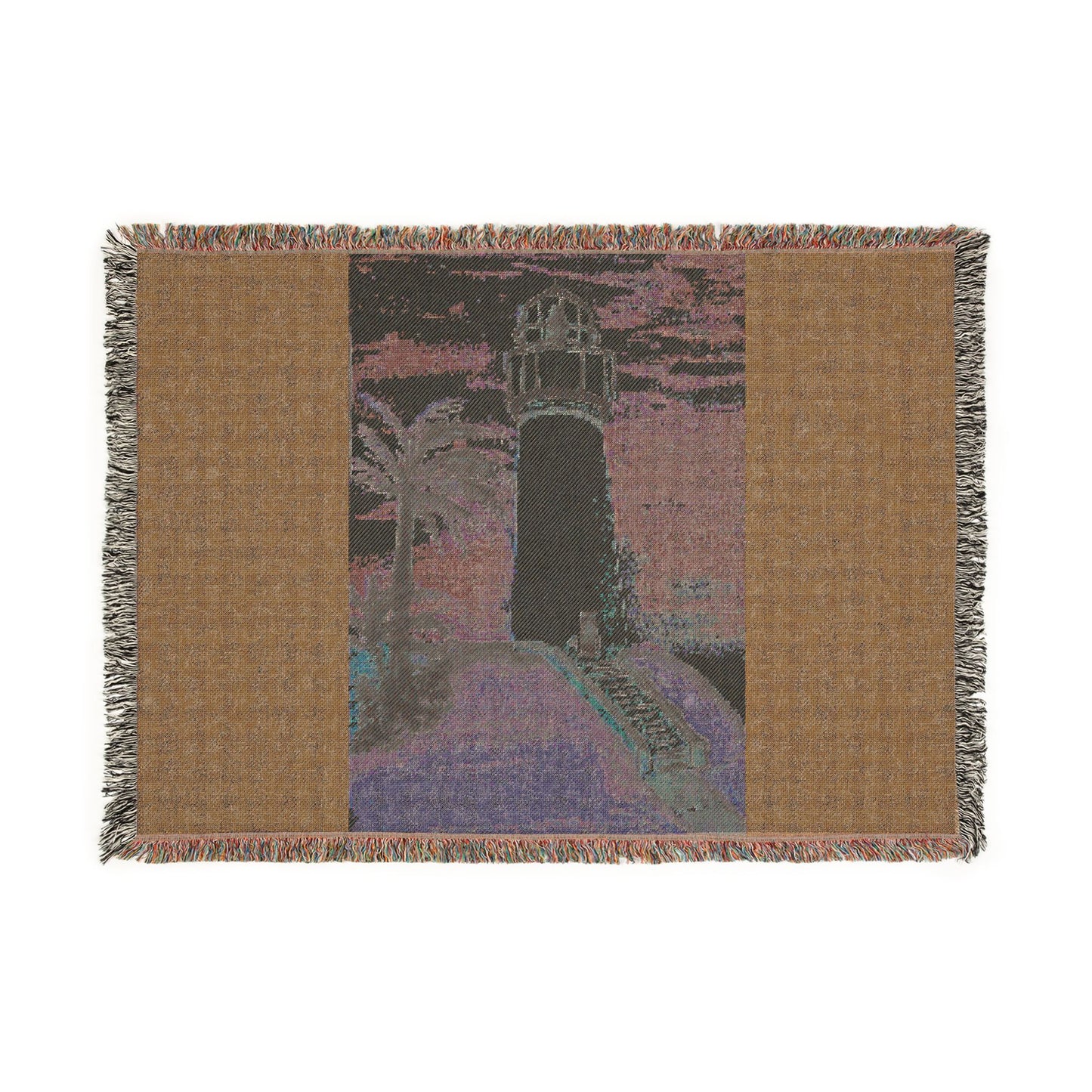 Port Isabel Lighthouse Woven Blanket — "Keep the Lights On" Coastal Throw