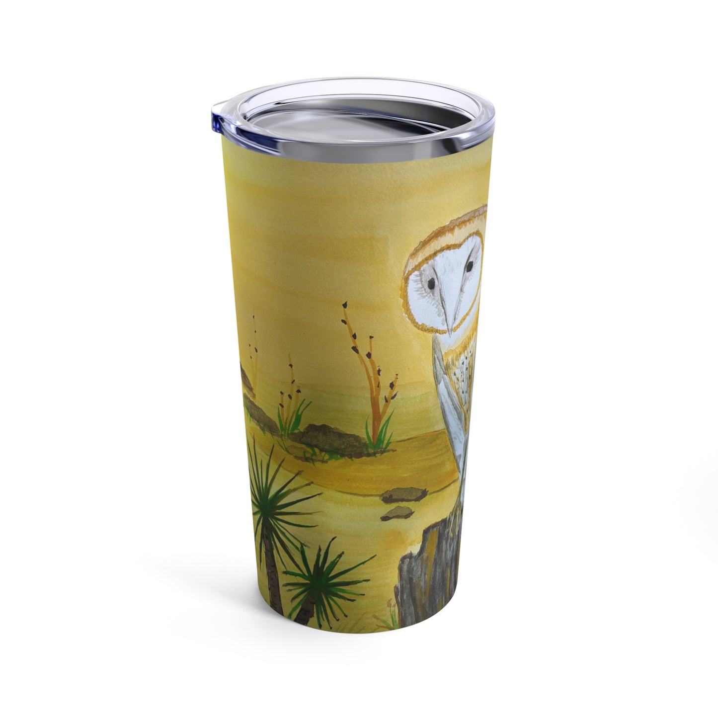 Barn Owl Watercolor Tumbler 20oz