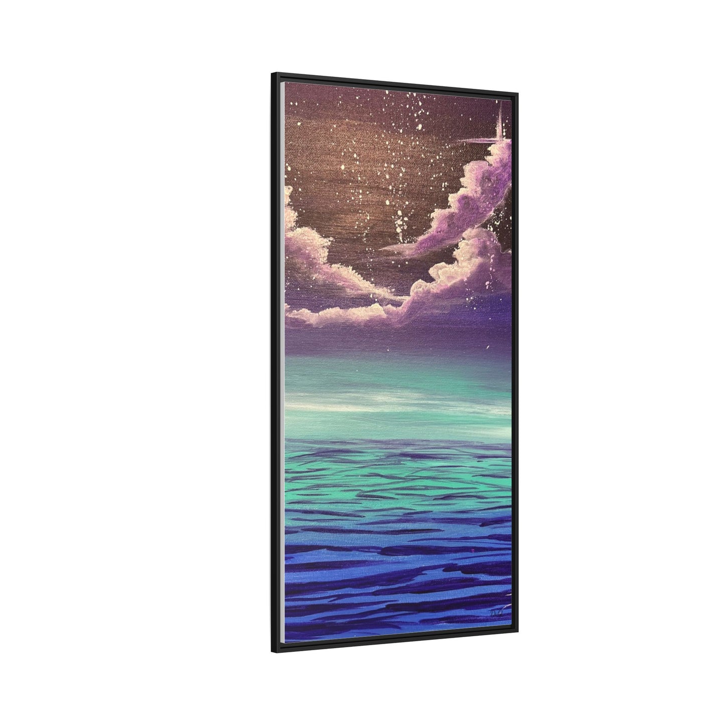 Night Sky Matte Canvas, Framed (Multi-color)