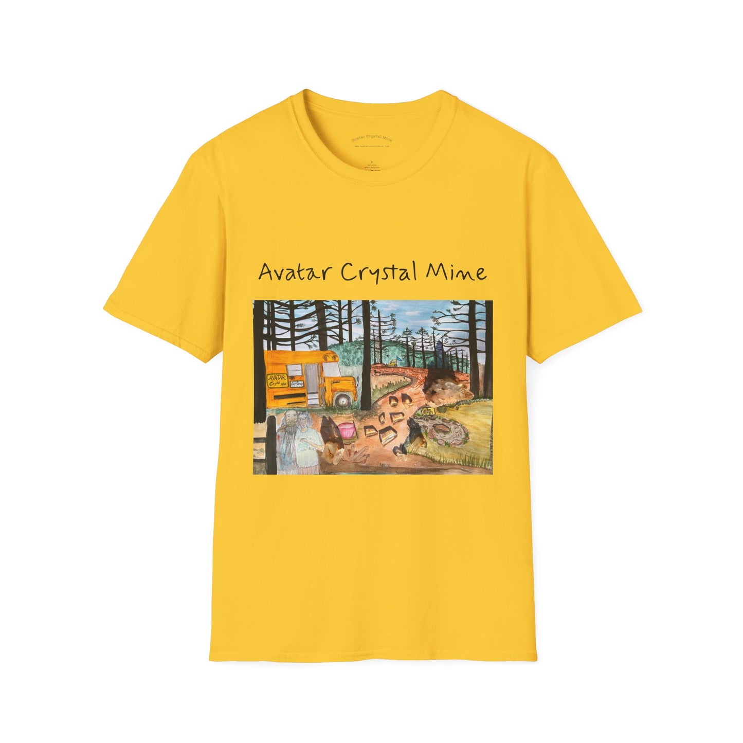 "Avatar Crystal Mine" Mother Nature-Inspired Graphic Tee, Cozy Casual Style for Nature Lovers, Perfect Gift for Earth Day, Hiking, Camping, and Everyday Wear
