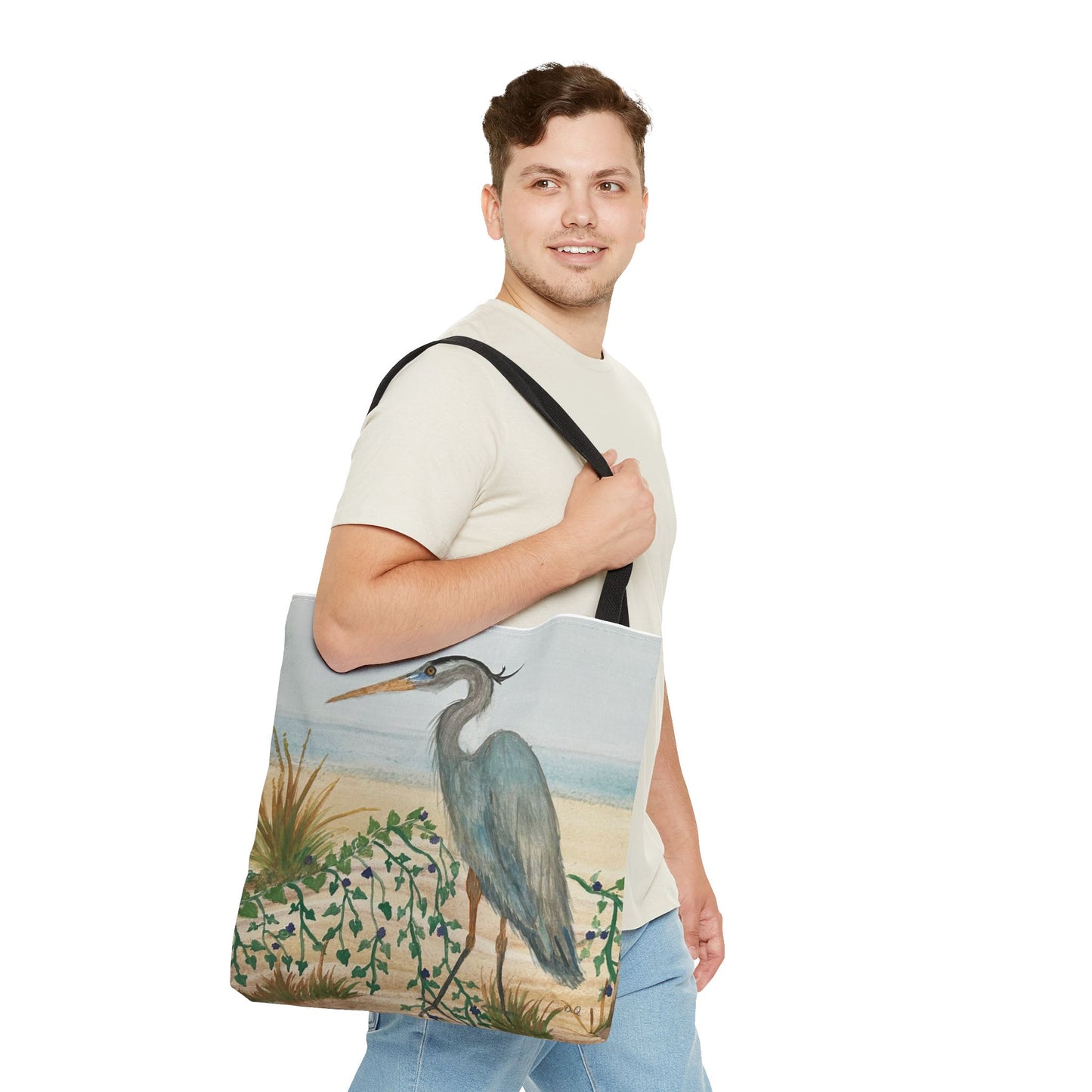 Blue Heron Juvenile Tote Bag (AOP)