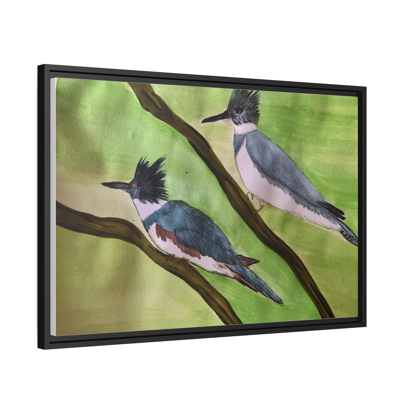 Belted King Fisher Matte Canvas, Black Frame