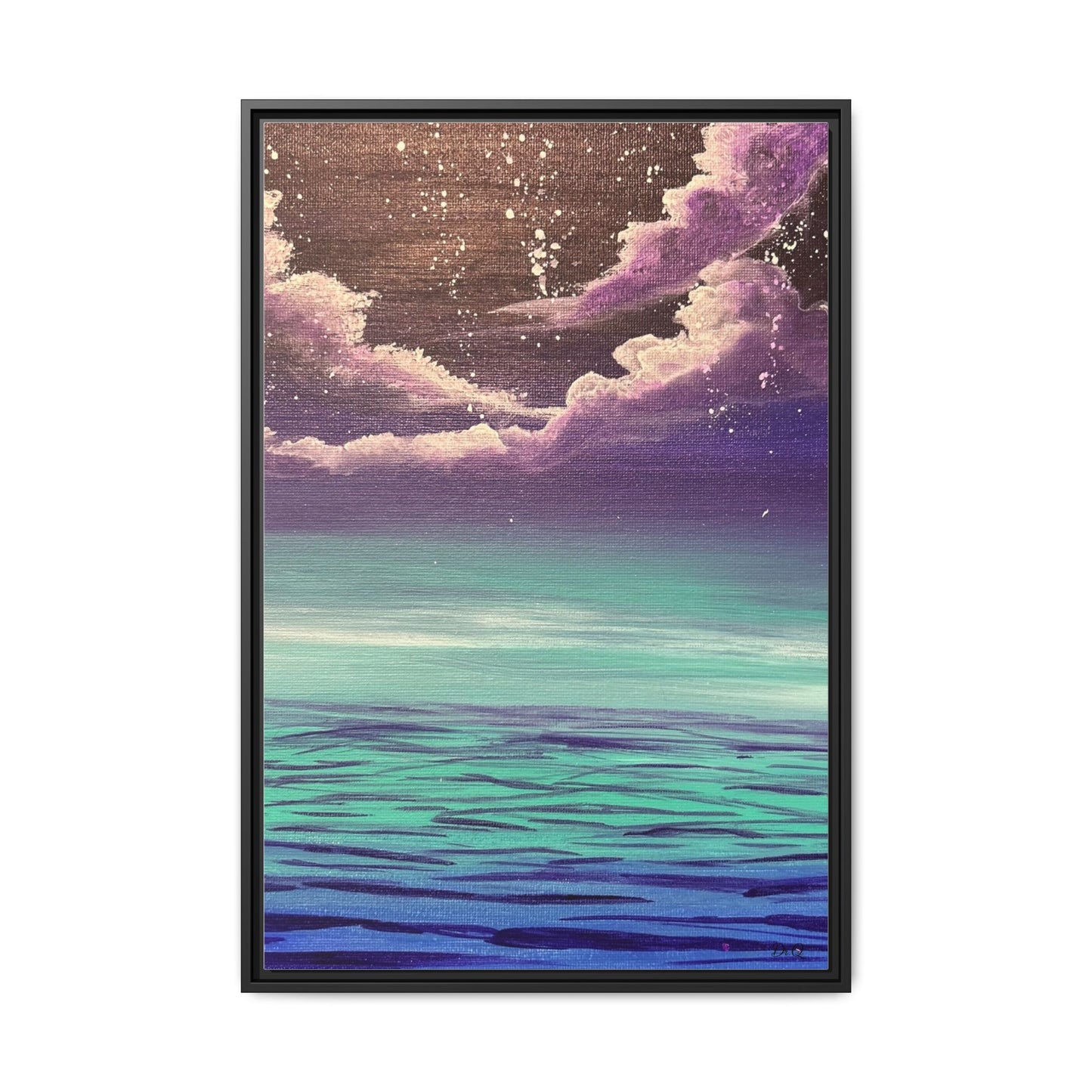 Night Sky Matte Canvas, Framed (Multi-color)